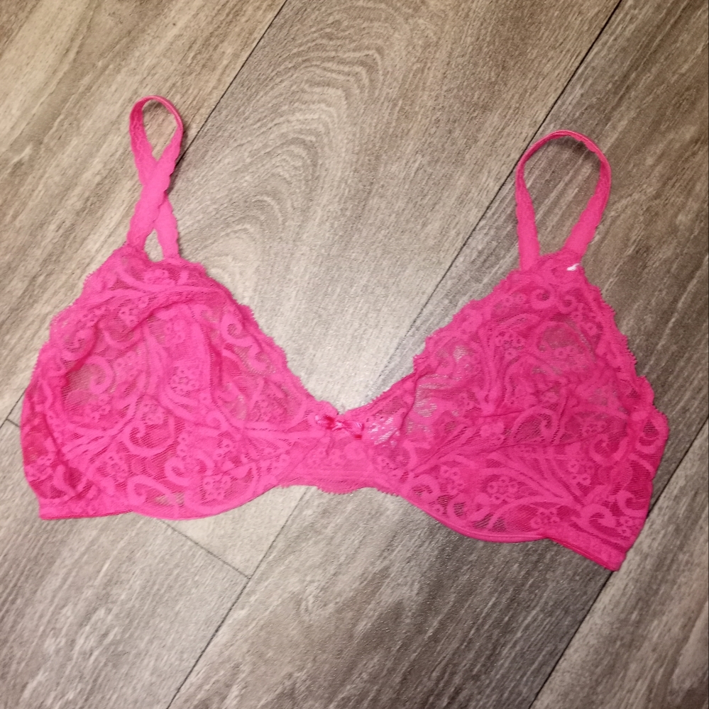 Maidenform private affair vintage lace pink lace bra size 36C new